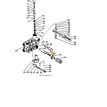 ECHO part 7392892500 — IPL diagram snippet (6x zoom, amber highlight)