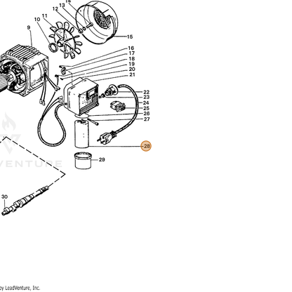 ECHO part 7393568800 — IPL diagram snippet (6x zoom, amber highlight)