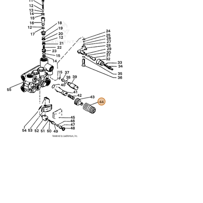 ECHO part 7393657000 — IPL diagram snippet (6x zoom, amber highlight)