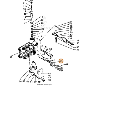 ECHO part 7393668500 — IPL diagram snippet (6x zoom, amber highlight)