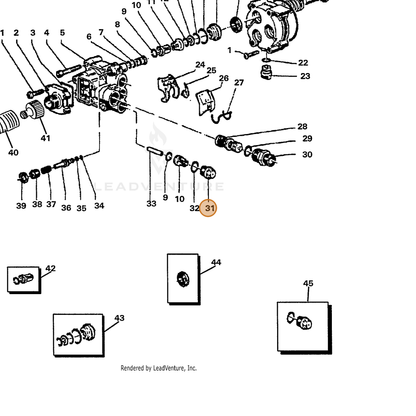 ECHO part 7398213500 — IPL diagram snippet (6x zoom, amber highlight)