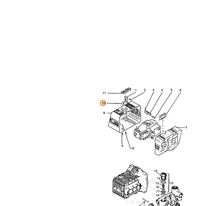 ECHO part 7399147400 — IPL diagram snippet (6x zoom, amber highlight)
