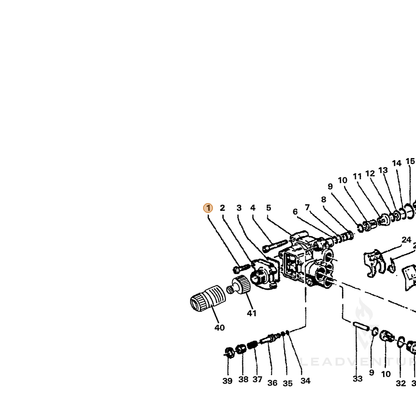 ECHO part 7399191400 — IPL diagram snippet (6x zoom, amber highlight)