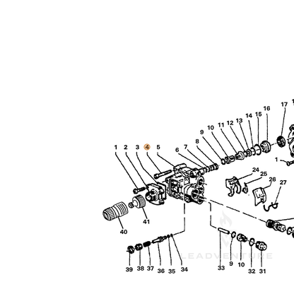 ECHO part 7399314400 — IPL diagram snippet (6x zoom, amber highlight)