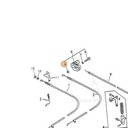 ECHO part 740000670 — IPL diagram snippet (6x zoom, amber highlight)