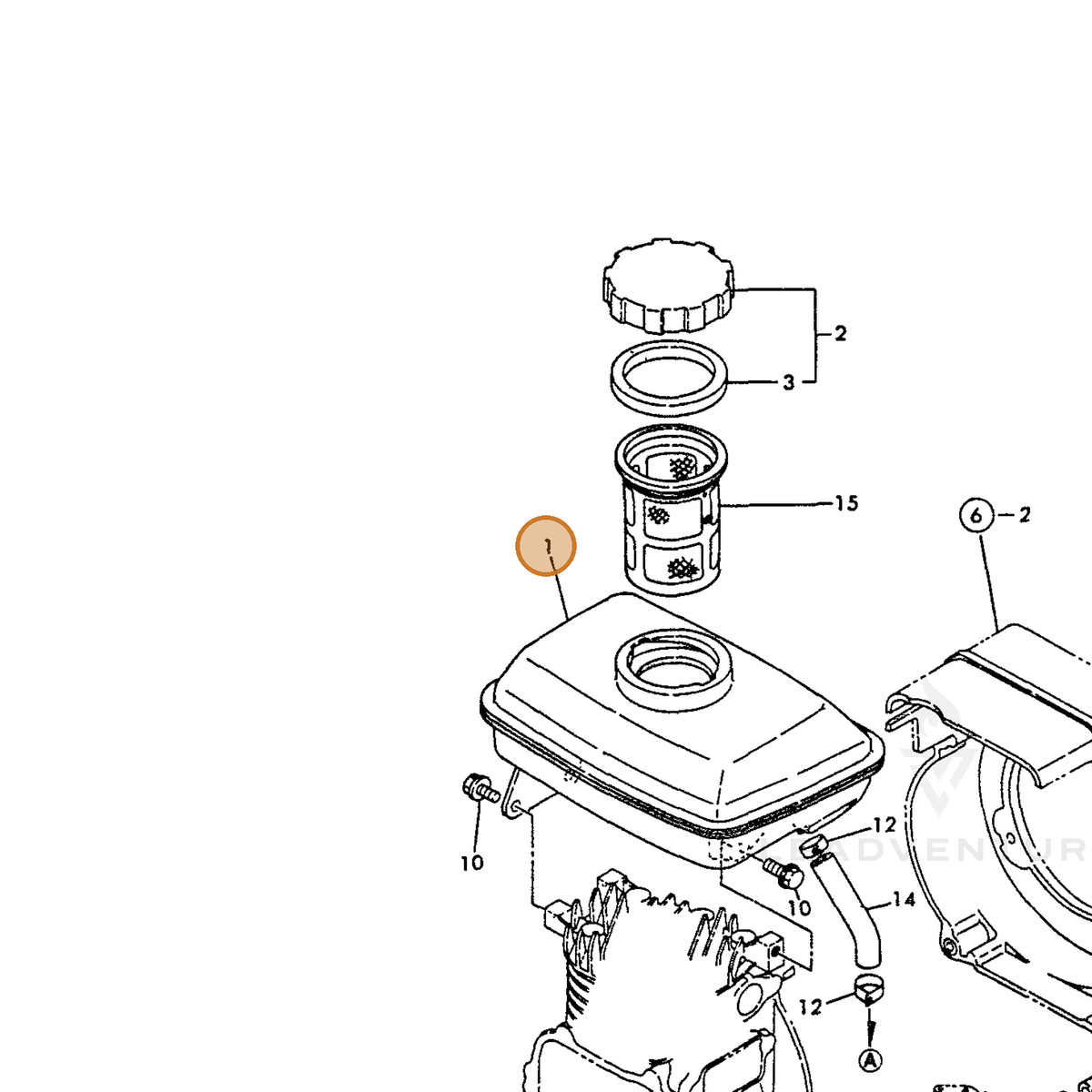 ECHO part 76066455700 — IPL diagram snippet (6x zoom, amber highlight)