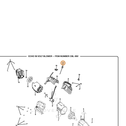 ECHO part 760952004 — IPL diagram snippet (6x zoom, amber highlight)
