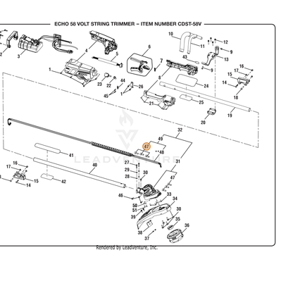 ECHO part 790009004 — IPL diagram snippet (6x zoom, amber highlight)