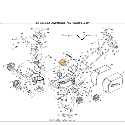 ECHO part 790055001 — IPL diagram snippet (6x zoom, amber highlight)