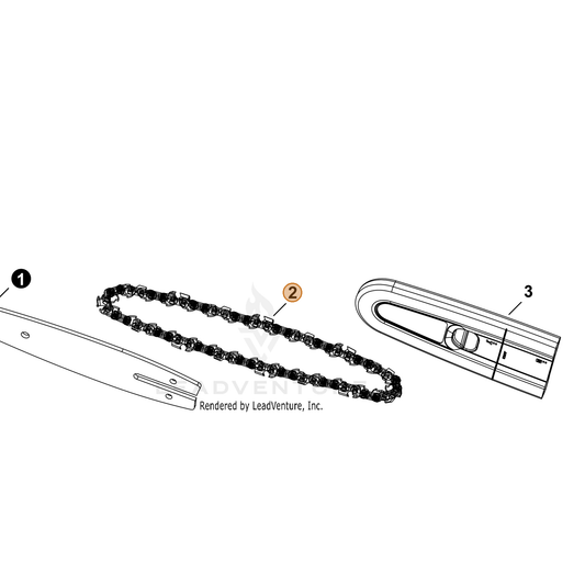 Echo part 80TXL30CQ — IPL diagram snippet (6x zoom, amber highlight)
