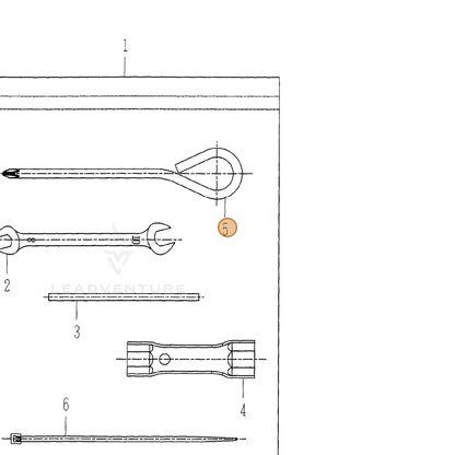 ECHO part 8441-001A — IPL diagram snippet (6x zoom, amber highlight)