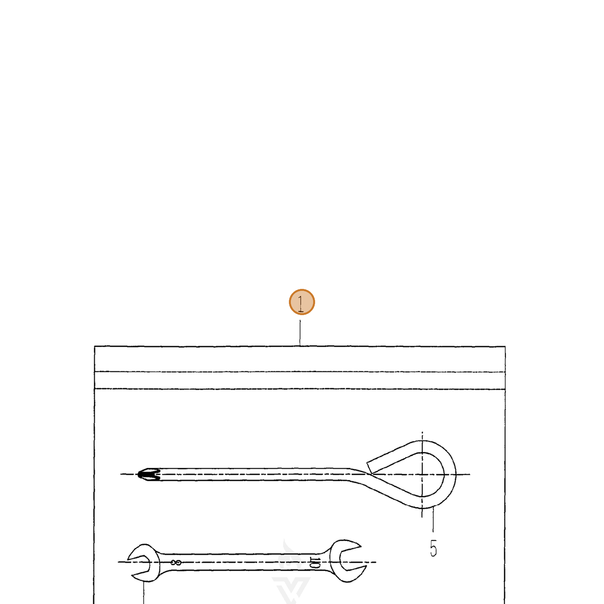 ECHO part 8447-001A — IPL diagram snippet (6x zoom, amber highlight)
