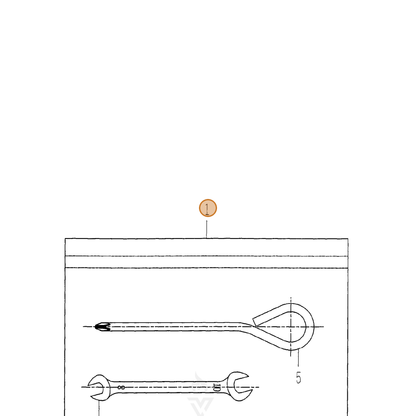ECHO part 8447-001A — IPL diagram snippet (6x zoom, amber highlight)