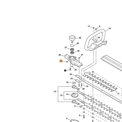 ECHO part 88011010860 — IPL diagram snippet (6x zoom, amber highlight)