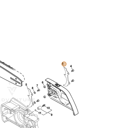 ECHO part 88021030830 — IPL diagram snippet (6x zoom, amber highlight)