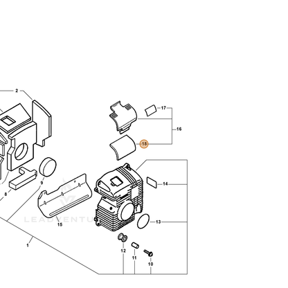 ECHO part 88082621260 — IPL diagram snippet (6x zoom, amber highlight)