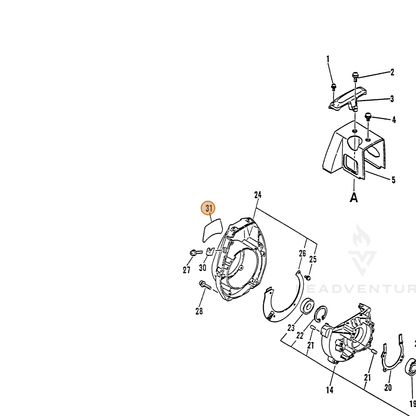 ECHO part 88900051830 — IPL diagram snippet (6x zoom, amber highlight)