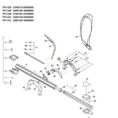ECHO part 88996022660 — IPL diagram snippet (6x zoom, amber highlight)