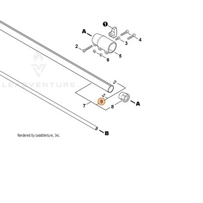 ECHO part 89001122360 — IPL diagram snippet (6x zoom, amber highlight)