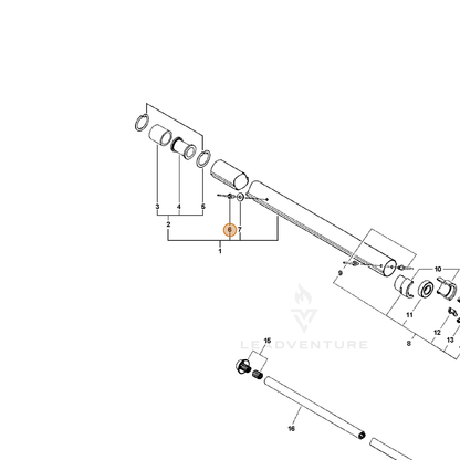 ECHO part 89001122460 — IPL diagram snippet (6x zoom, amber highlight)