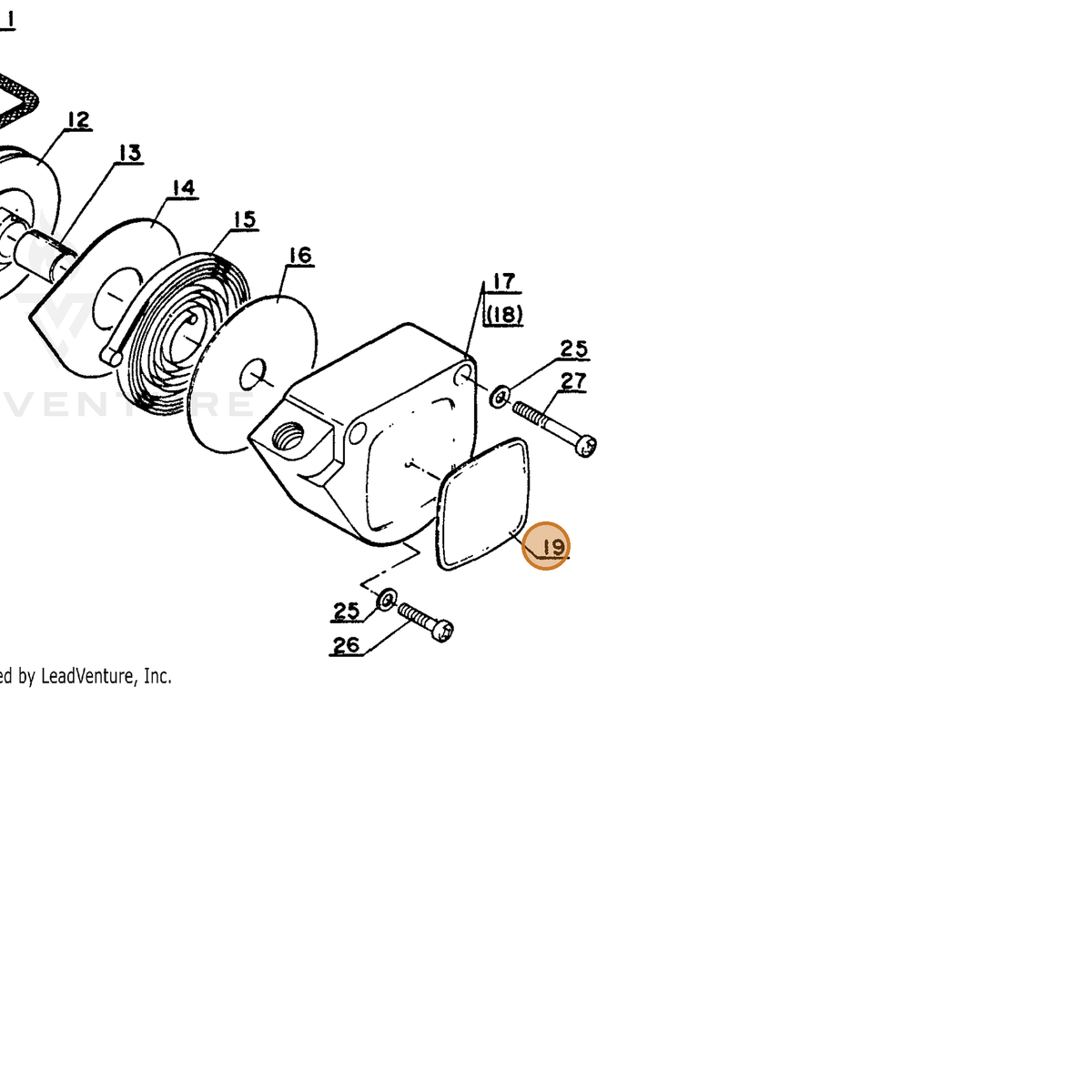 ECHO part 89005306631 — IPL diagram snippet (6x zoom, amber highlight)
