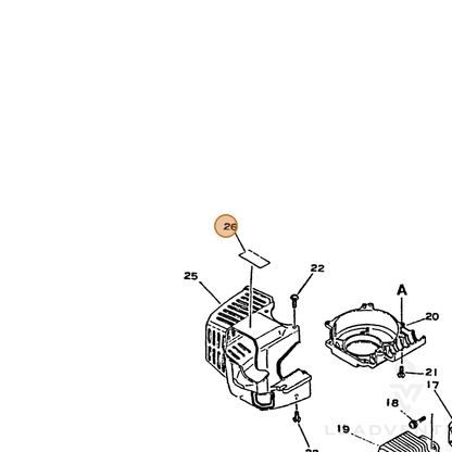 ECHO part 89011205160 — IPL diagram snippet (6x zoom, amber highlight)