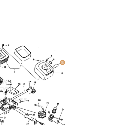 ECHO part 89011207060 — IPL diagram snippet (6x zoom, amber highlight)
