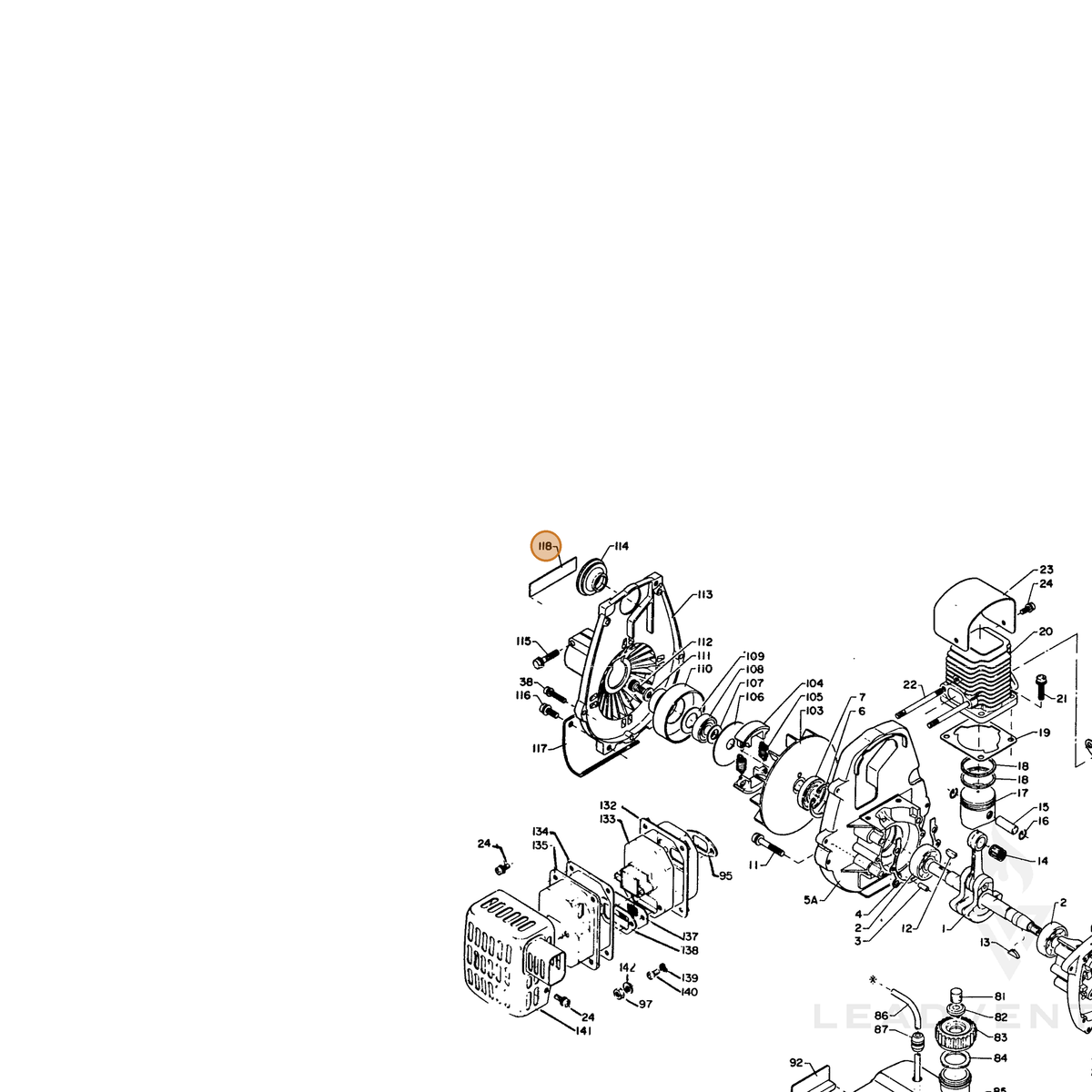 ECHO part 89011207530 — IPL diagram snippet (6x zoom, amber highlight)