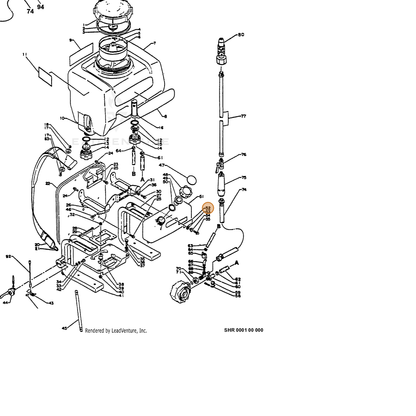 ECHO part 89011210610 — IPL diagram snippet (6x zoom, amber highlight)