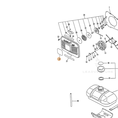 ECHO part 89011211960 — IPL diagram snippet (6x zoom, amber highlight)