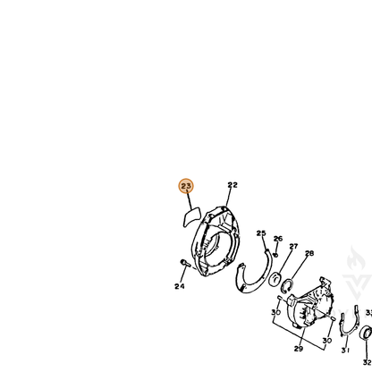 ECHO part 89011240430 — IPL diagram snippet (6x zoom, amber highlight)