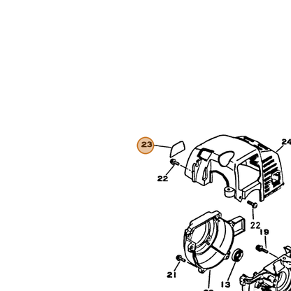 ECHO part 89011244730 — IPL diagram snippet (6x zoom, amber highlight)