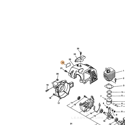 ECHO part 89011252730 — IPL diagram snippet (6x zoom, amber highlight)