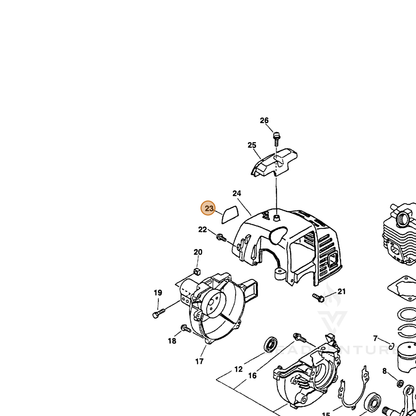 ECHO part 89011256630 — IPL diagram snippet (6x zoom, amber highlight)