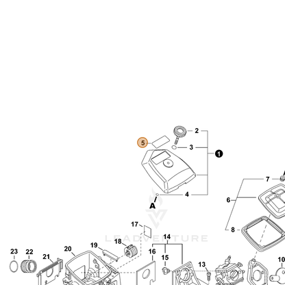 ECHO part 89011438832 — IPL diagram snippet (6x zoom, amber highlight)