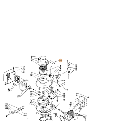 ECHO part 89011502960 — IPL diagram snippet (6x zoom, amber highlight)