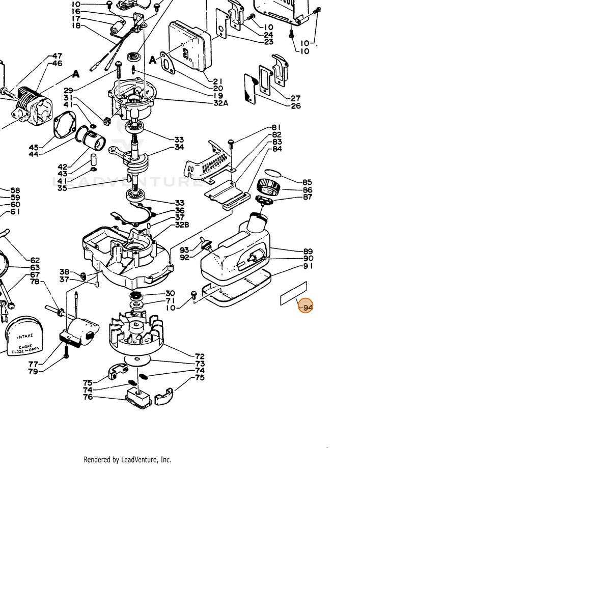 ECHO part 89011503060 — IPL diagram snippet (6x zoom, amber highlight)
