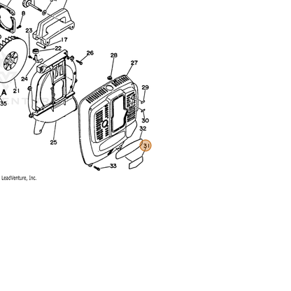 ECHO part 89011503461 — IPL diagram snippet (6x zoom, amber highlight)