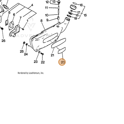 ECHO part 89011504260 — IPL diagram snippet (6x zoom, amber highlight)