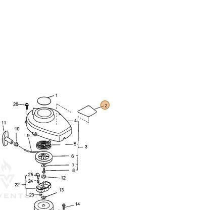 ECHO part 89011506961 — IPL diagram snippet (6x zoom, amber highlight)