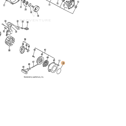 ECHO part 89011507960 — IPL diagram snippet (6x zoom, amber highlight)