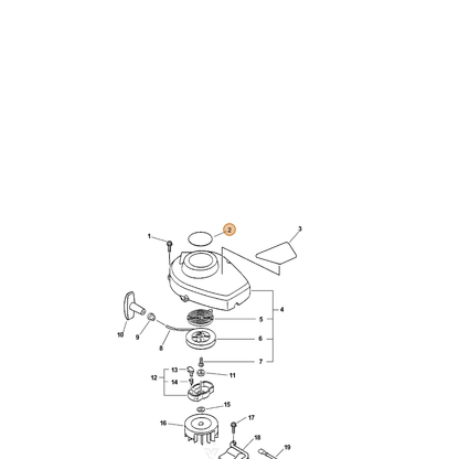 ECHO part 89011508960 — IPL diagram snippet (6x zoom, amber highlight)
