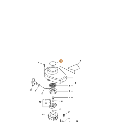 ECHO part 89011508961 — IPL diagram snippet (6x zoom, amber highlight)