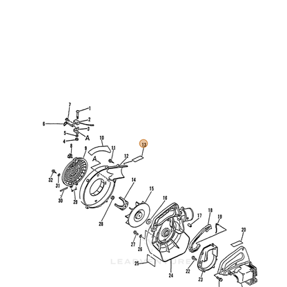 ECHO part 89011509461 — IPL diagram snippet (6x zoom, amber highlight)