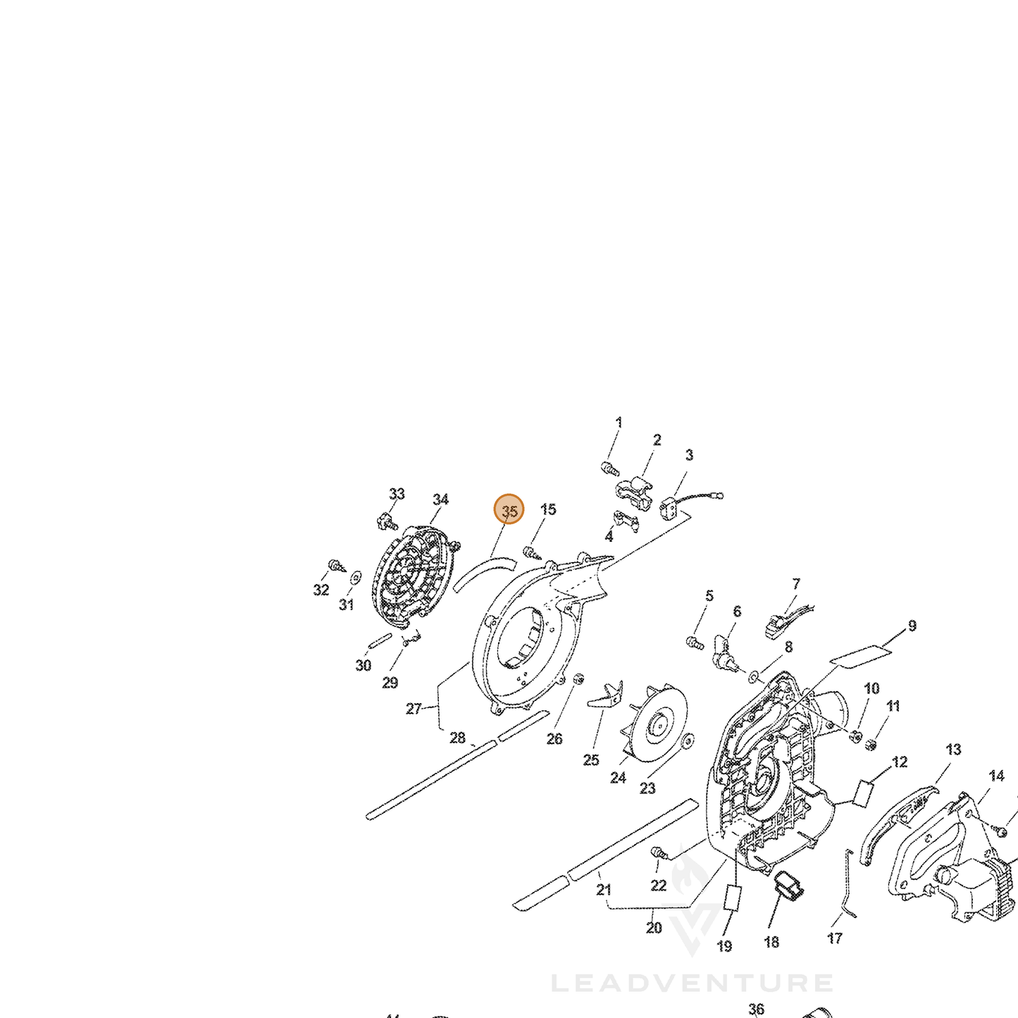 ECHO part 89011520660 — IPL diagram snippet (6x zoom, amber highlight)