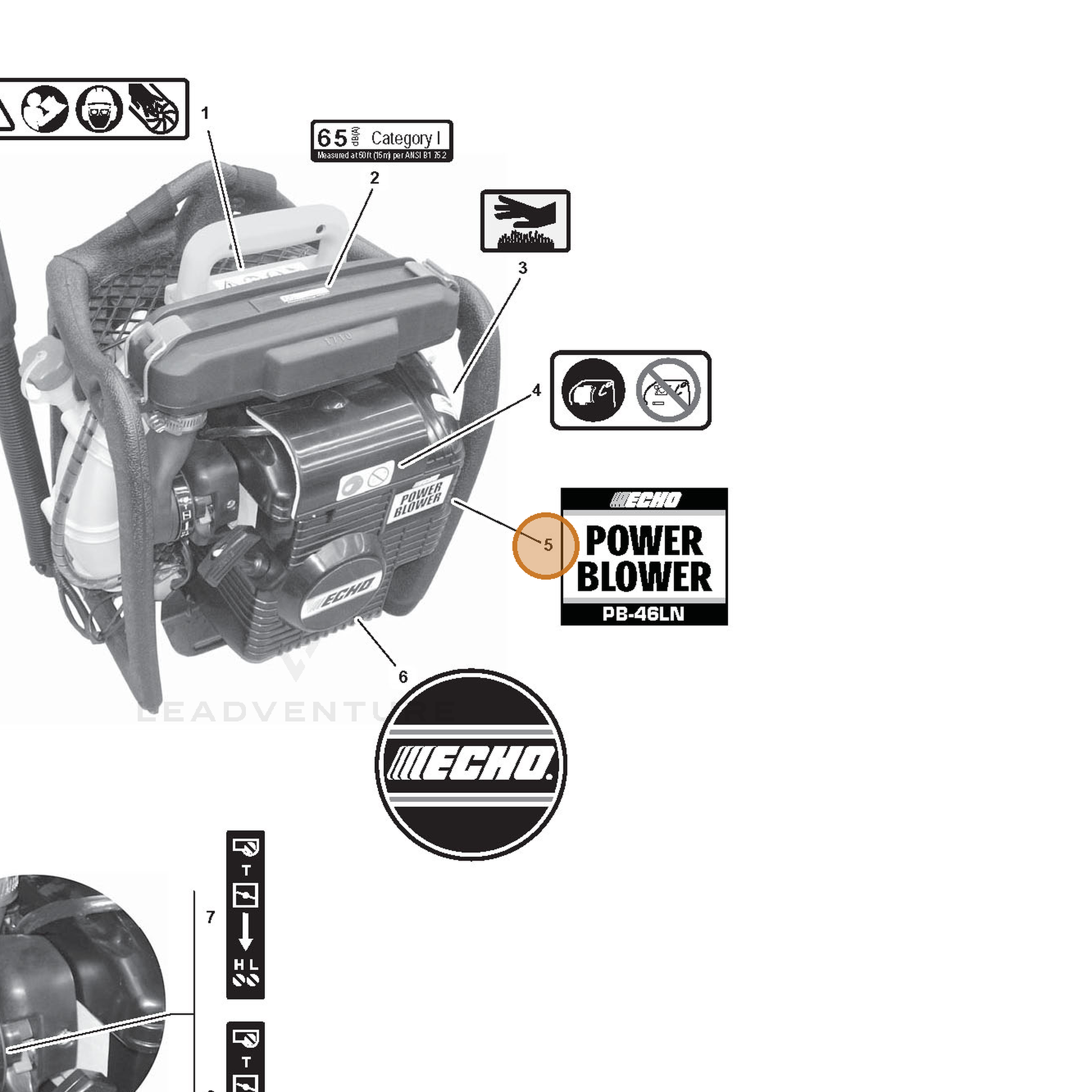 ECHO part 89011521260 — IPL diagram snippet (6x zoom, amber highlight)