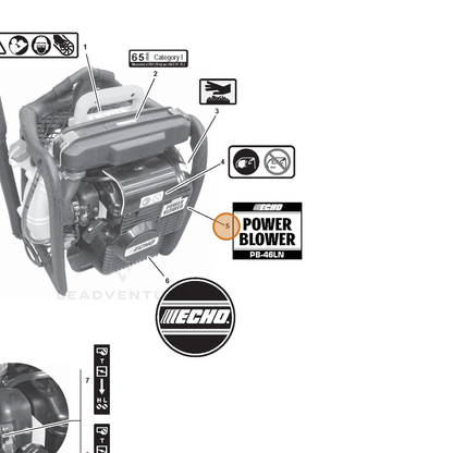 ECHO part 89011521260 — IPL diagram snippet (6x zoom, amber highlight)
