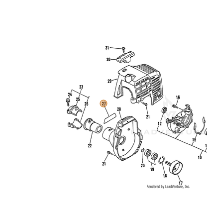 ECHO part 89011548930 — IPL diagram snippet (6x zoom, amber highlight)
