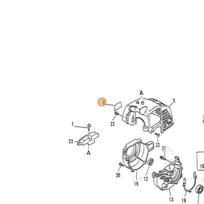ECHO part 89011552630 — IPL diagram snippet (6x zoom, amber highlight)