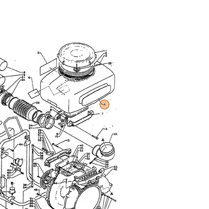 ECHO part 89011801110 — IPL diagram snippet (6x zoom, amber highlight)